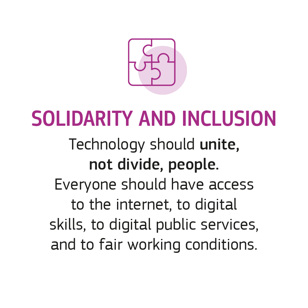 Η τεχνολογία θα πρέπει να ενθαρρύνει την αλληλεγγύη και την ένταξη