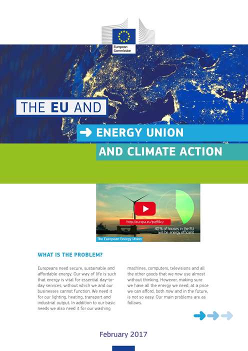The EU and energy union and climate action cover