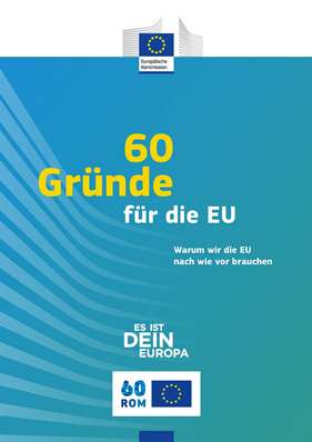 Cover of the '60 Gründe für die EU' publication