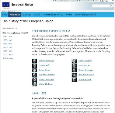 History website screenshot