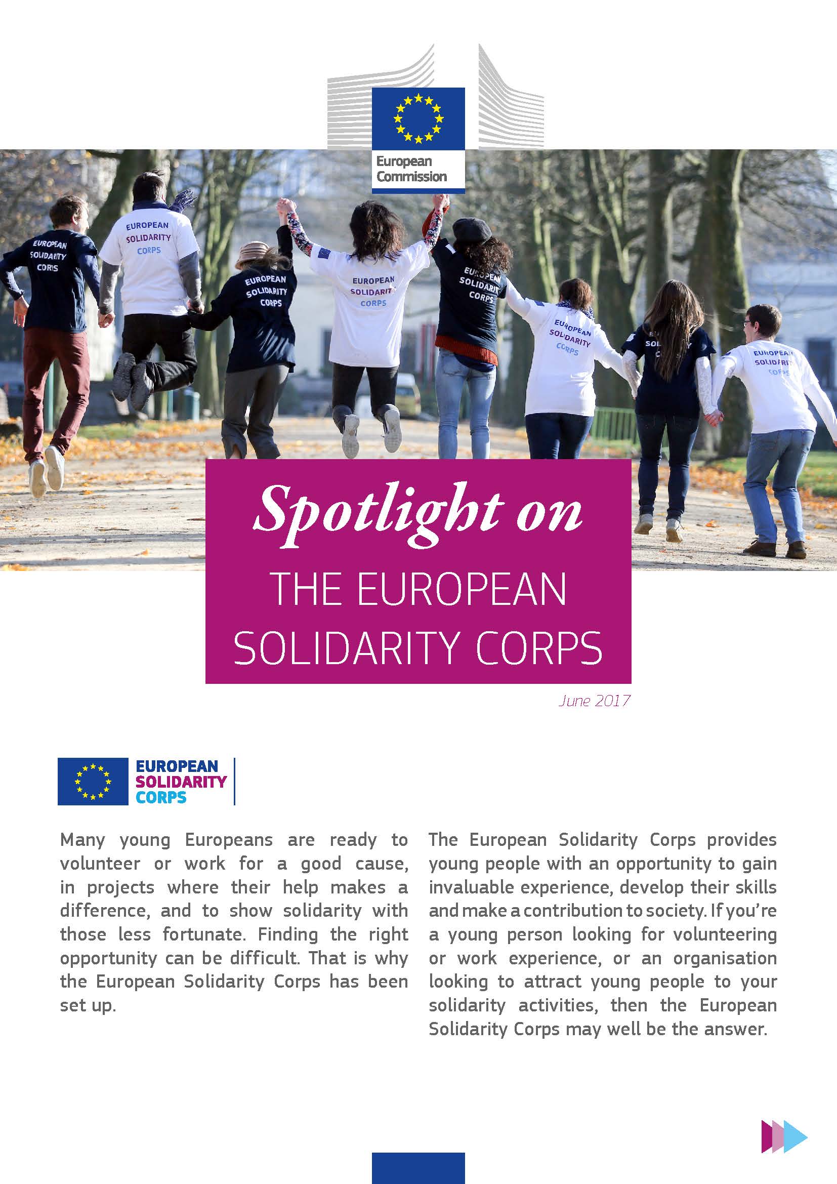 Spotlight on the European Solidarity Corps cover