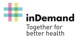 inDemand:Together for better health - text in black on white background