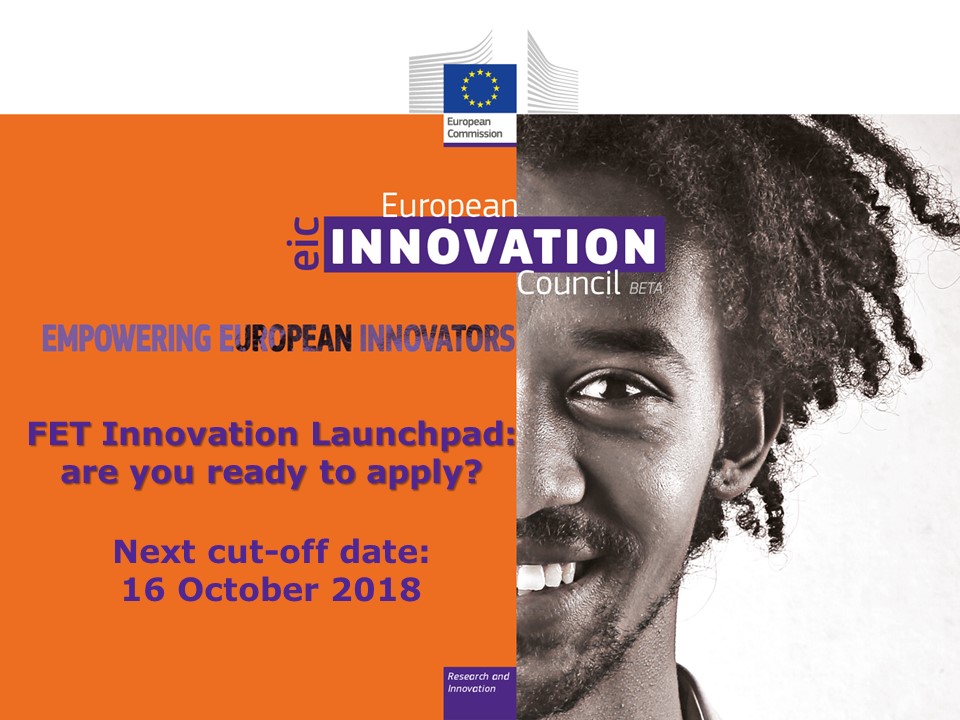 FET Innovation Launchpad - next deadline on 16 October 2018