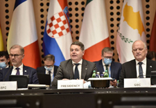 Paschal Donohoe, President of the Eurogroup, at the Eurogroup meeting, taking place on 10 September 2021 in Brdo ©European Union