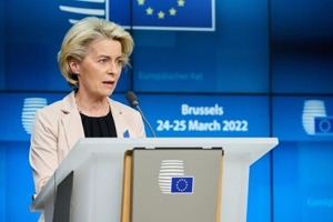 Ursula von der Leyen speaks at the European Council on 25 March 2022, ©European Union