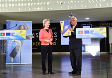António Costa, Portuguese Prime Minister is standing on the right and Ursula von der Leyen on the left, ©European Union