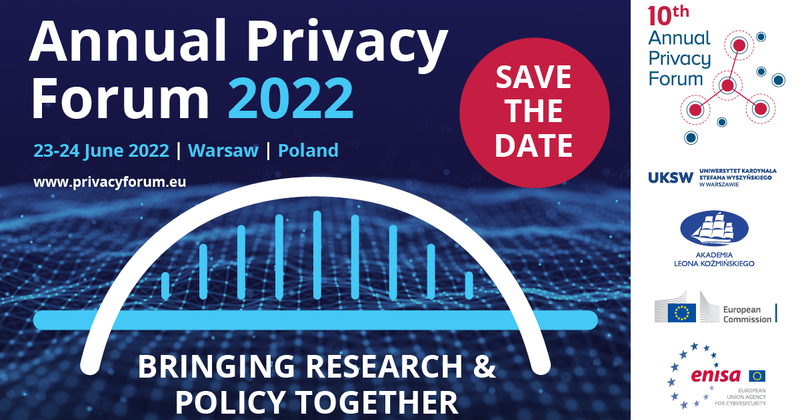 Save-the date: Annual Privacy Forum (APF) 2022