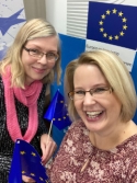 Edustuston kääntäjät Minna Holmberg ja Terttu Jokela: Euroopan kielten päivää vietettiin Suomessa tänä vuonna monipuolisesti