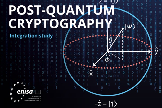 0-1 code in the background with a title Post-Quantum Cryptography. Integrated Study