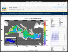 Mediterranean Oxygen Distribution at 1000m Depth