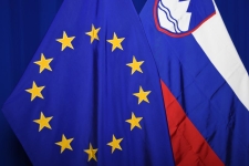 EU Member States flags alongside the European flag