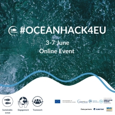 Copernicus Marine Service  #OceanHack4EU hackathon banner