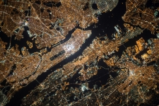 a city viewed from space
