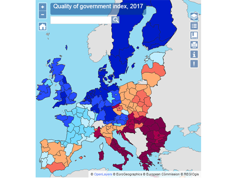 Европейски индекс за качество на държавното управление, 2017 г.