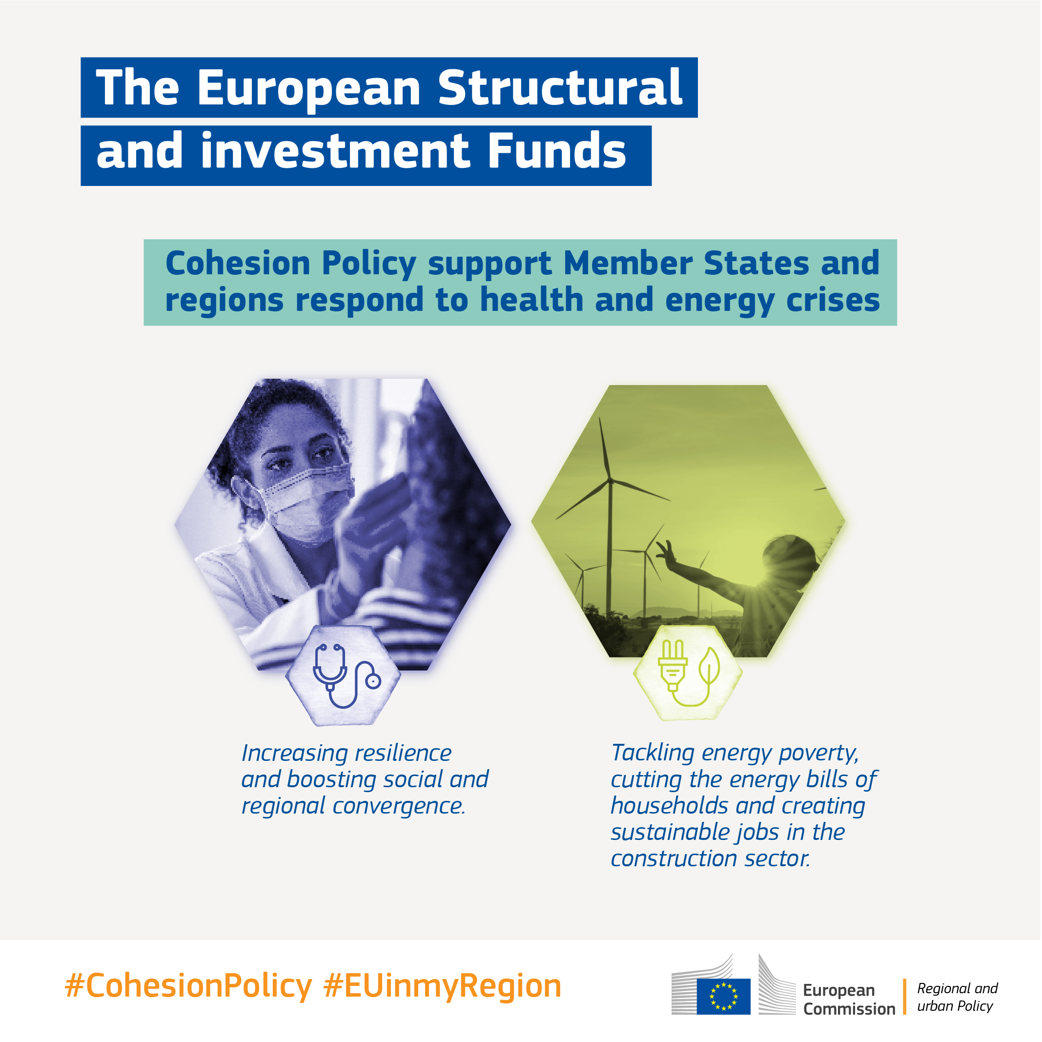 ES sanglaudos politika. Europos struktūrinių ir investicijų fondų lėšomis buvo remiamos MVĮ, milijonų žmonių užimtumas ir švarios energijos gamyba
