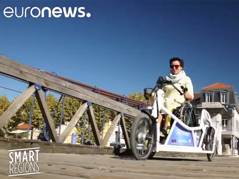 A bike route accessible to people with reduced mobility thanks to ‘Benur’ hand bike