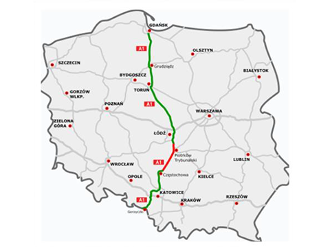 Last missing segment of A1 motorway in Poland to receive EU financing