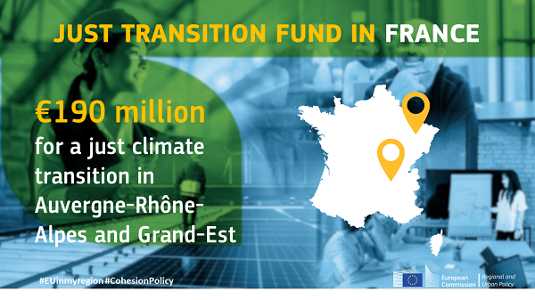 EU Cohesion Policy: €190 million for a just climate transition in Auvergne-Rhône-Alpes and Grand-Est