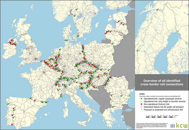 Report: Comprehensive analysis of the existing cross-border rail transport connections and missing links on the internal EU borders