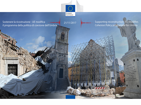 Solidarity with Italy: EU funds support reconstruction efforts in Umbria, including the Basilica of San Benedetto