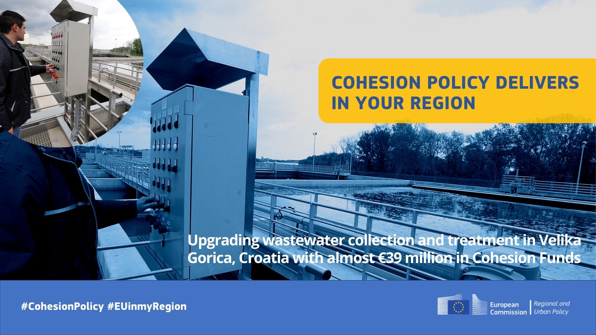 Almost €39 million in Cohesion Funds to upgrade wastewater treatment in Velika Gorica, Croatia