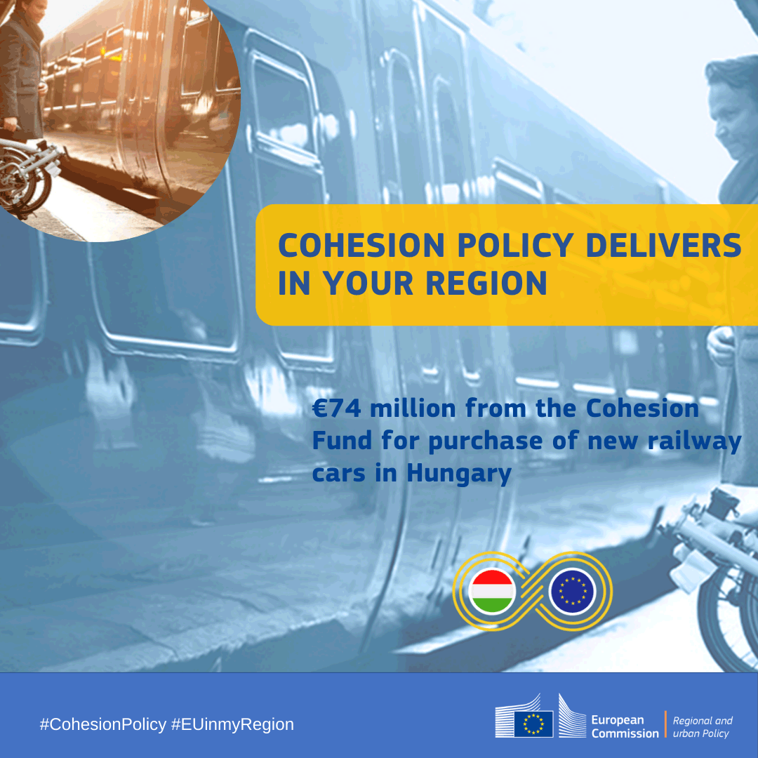 EU Cohesion Policy: New railway cars in Hungary thanks to €74 million from the Cohesion Fund