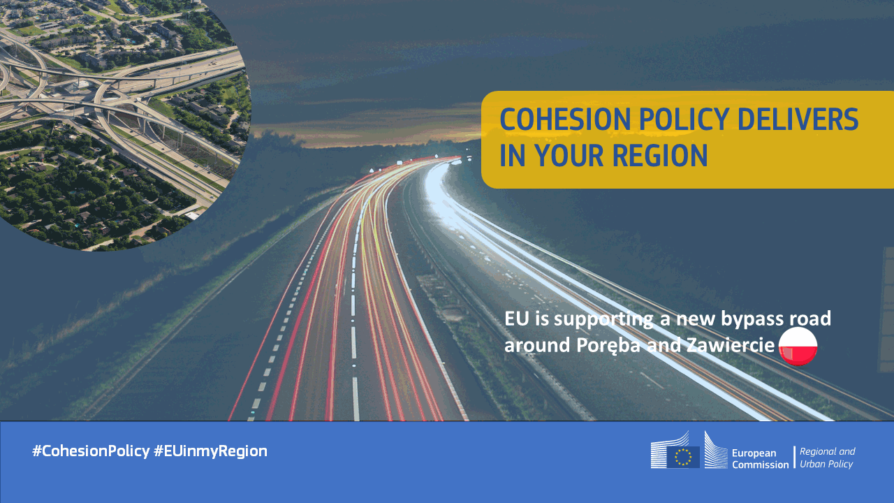 EU Cohesion policy: €52 million of EU investments for new bypass road around Poręba and Zawiercie, Poland
