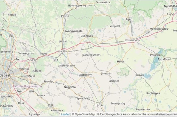 Image represent the project M25 Eger dálniční spojení (provádění úseku M3-Eger)