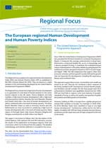 The European regional Human Development and Human Poverty Indices