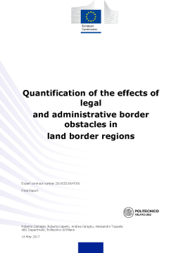 Quantification of the effects of legal and administrative border obstacles in land border regions