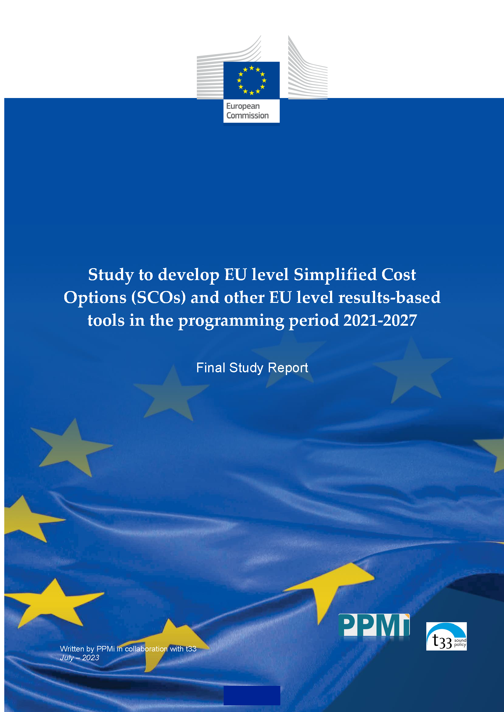 Study to develop EU level Simplified Cost Options (SCOs) and other EU level results-based tools in the programming period 2021-2027