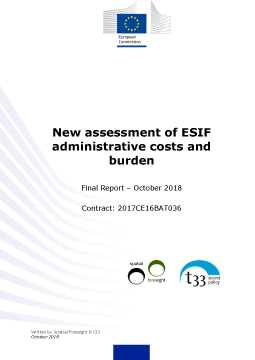 New assessment of ESIF administrative costs and burden