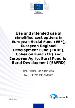 Use and intended use of simplified cost options in European Social Fund (ESF), European Regional Development Fund (ERDF), Cohesion Fund (CF) and European Agricultural Fund for Rural Development (EAFRD)