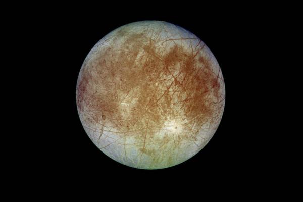Europa, one of Jupiter’s large moons, is considered to be the best candidate for habitability because scientists think its sub-surface ocean is in contact with rock, meaning minerals can leach into the ocean and enrich it. Image credit - NASA/JPL