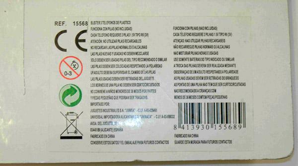 Photo of recalled product: Toy mobile phones – Novelty Mobile Phone