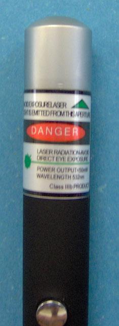 Photo of recalled product: Green laser pointer