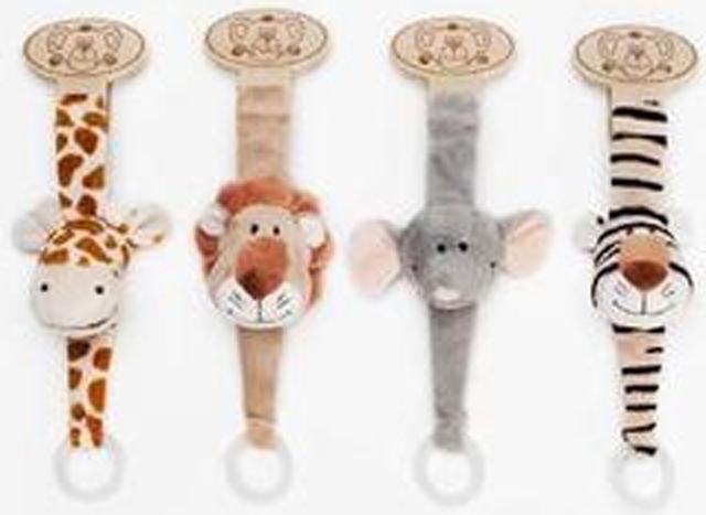 Photo of recalled product: Soother holders - Napphållare – Suttekæder -mouse -giraffe -tiger -lion -elephant -cat -rabbit -cow