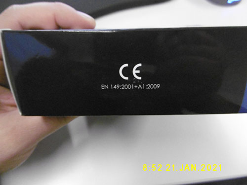 Photo of recalled product: Particle filter mask