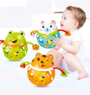 Plastic Baby Teether Hand Grasping Ball Toys Plast