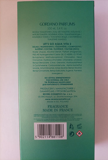 Photo of recalled product: Let's go Aqua Vita 