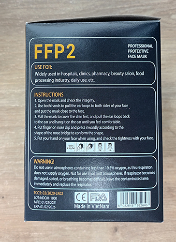 TECT masque de protection respiratoire FFP2 pliable comfort (10