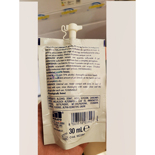Photo of recalled product: Gel detergente igienizzante con antibatterico