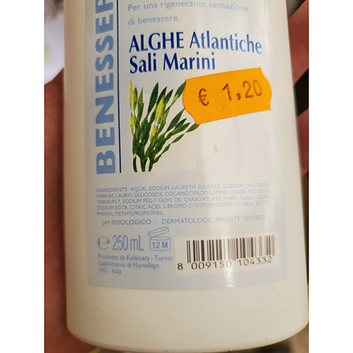 Photo of recalled product: Doccia schiuma vivificante Alghe Atlantiche Sali Marini