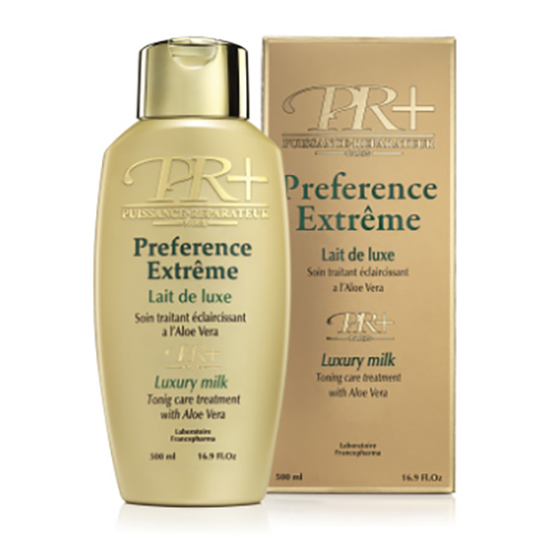 Préférence extrême, lait de luxe, soin traitant éclaircissant à l'aloe vera