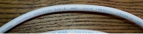 Electric installation cable