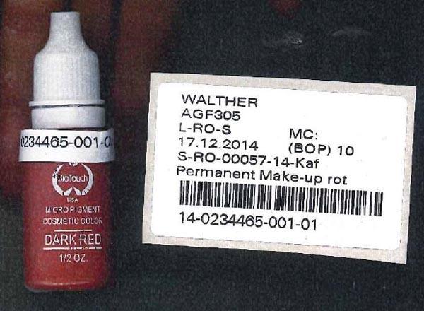 Photo of recalled product: Micro Pigment - Cosmetic Color