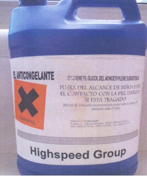 Photo of recalled product: El Anticongelante ('Antifreeze product')