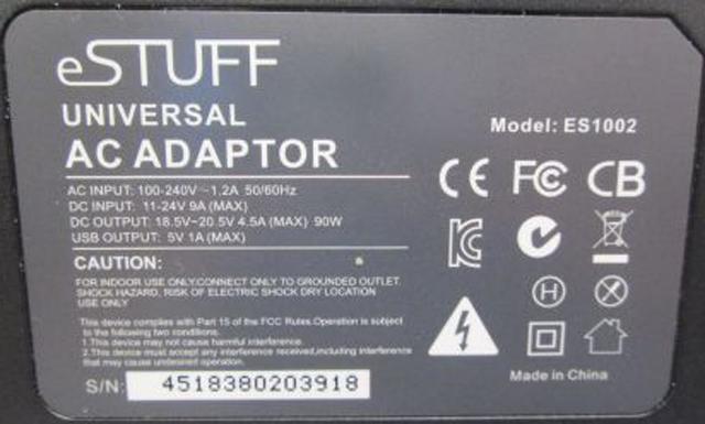 Universal AC adaptor