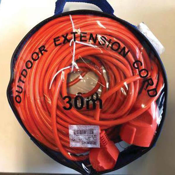 Photo of recalled product: Mains extension lead