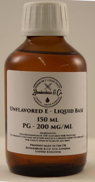 Photo of recalled product: Unflavored e-liquid base